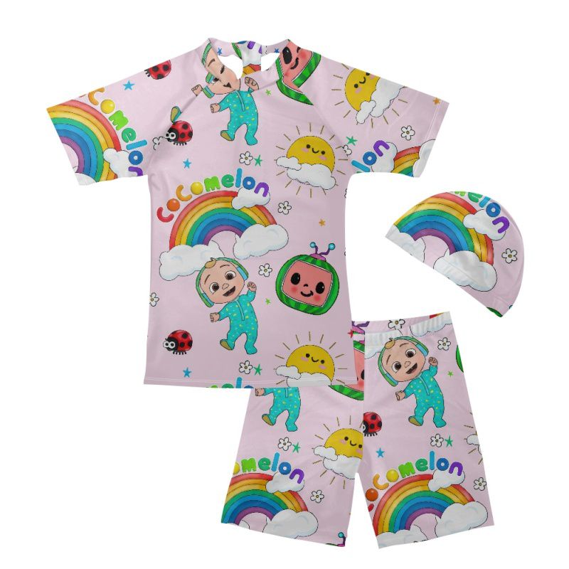 3 Pieces Cartoon Kids Baby JJ Bathing Swim Suits