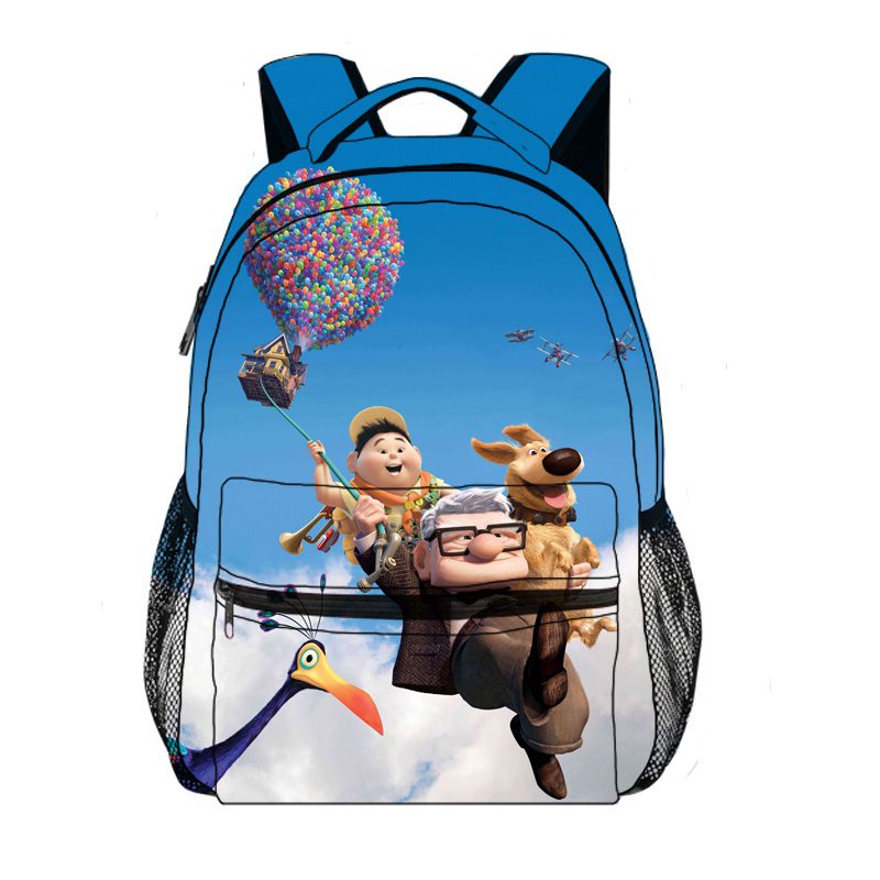 Cartoon Flying Balloons House Backpack