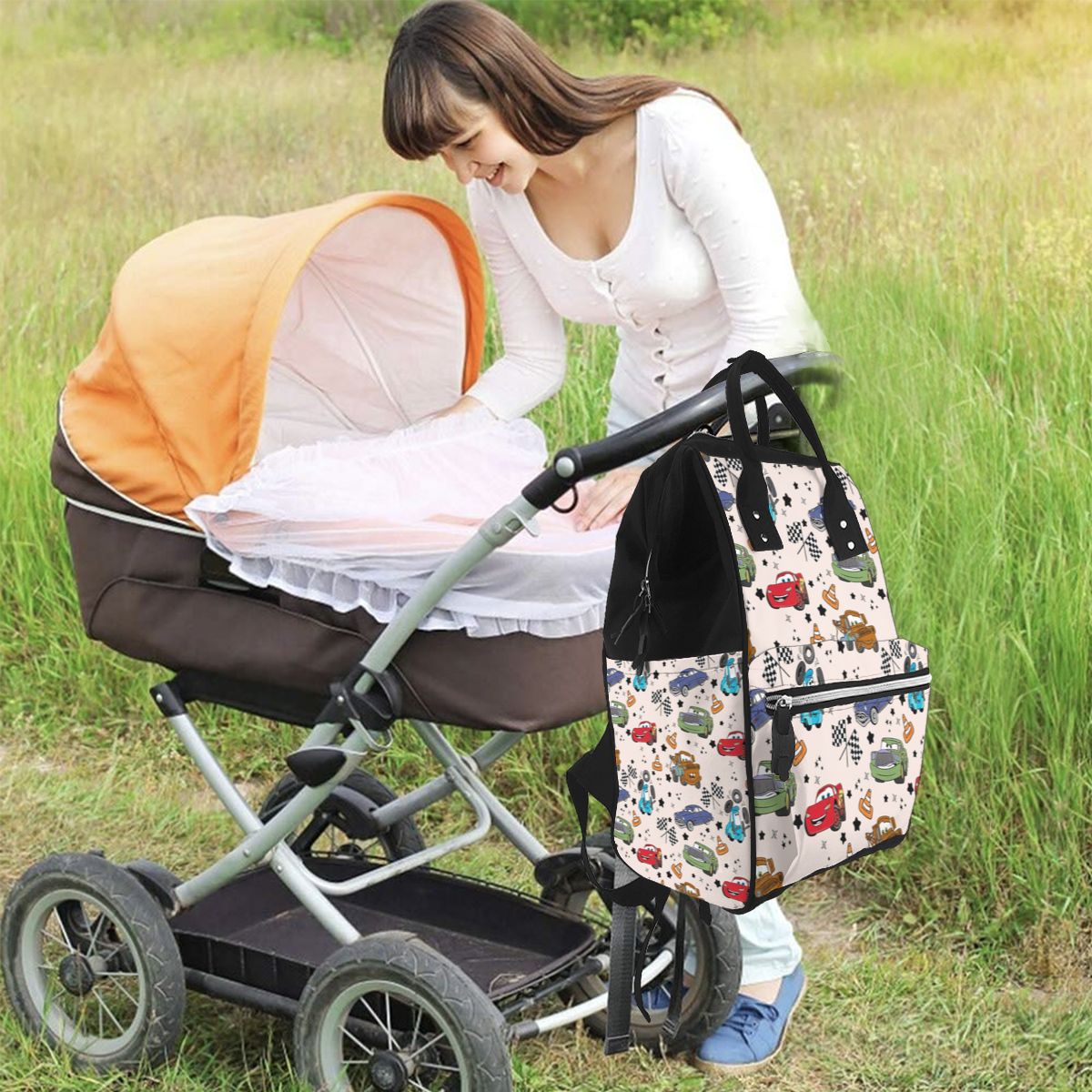 Cartoon Franchise Cars Diaper Bag Backpack