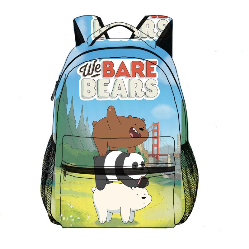 Cartoon Three Brother Bears Backpack