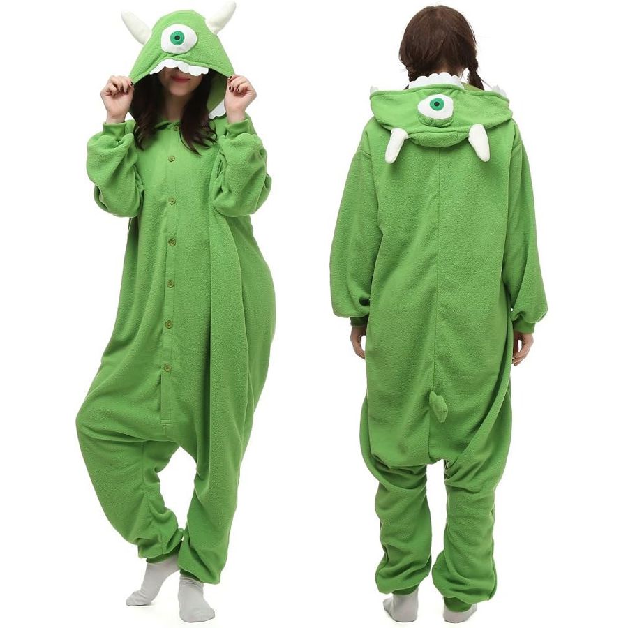Monsters inc Onesie, Kigurumi Mike Wazowski, Sully Pixar Sulley Costume  Jumpsuit Footie Pajamas – ApesBox