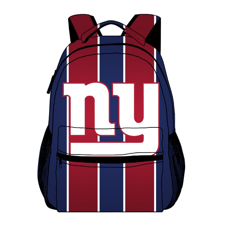 New York Blue Football Sport School Backpack