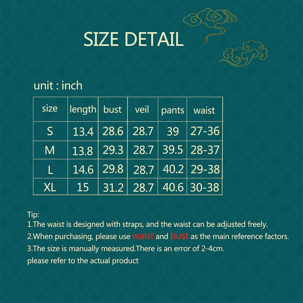 4 Pieces Teal Jasmine Arabian Adult Costume Set