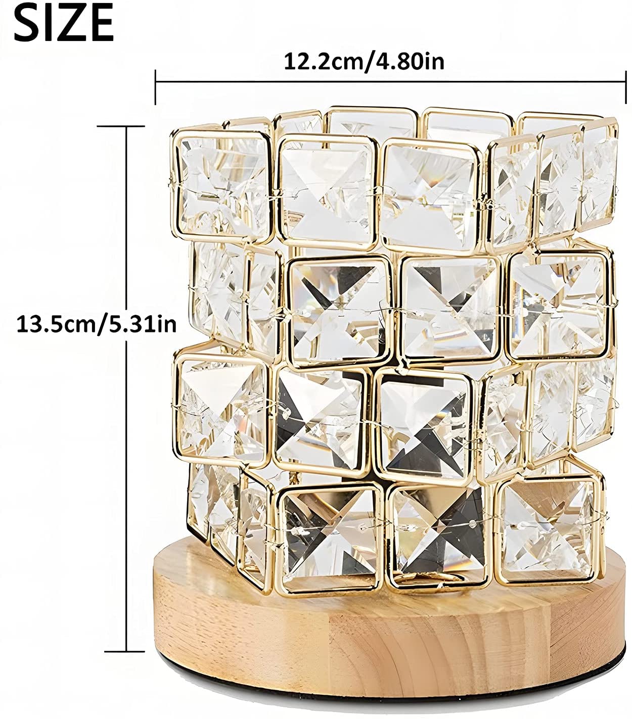 Luxury Four-Layer Cube Himalayan Natural Crystal Salt Lamp