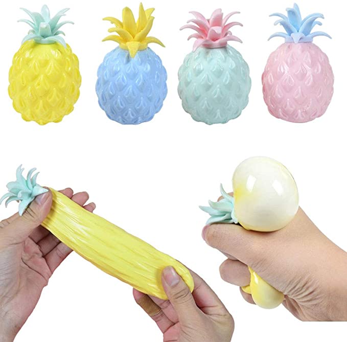 Squeeze Ball avec filet, paquet de 4 balles de maille squishy, Squeeze Ball  Colorful Stress Ball Fidget Toy, jouet anti-stress, pour enfants et adultes