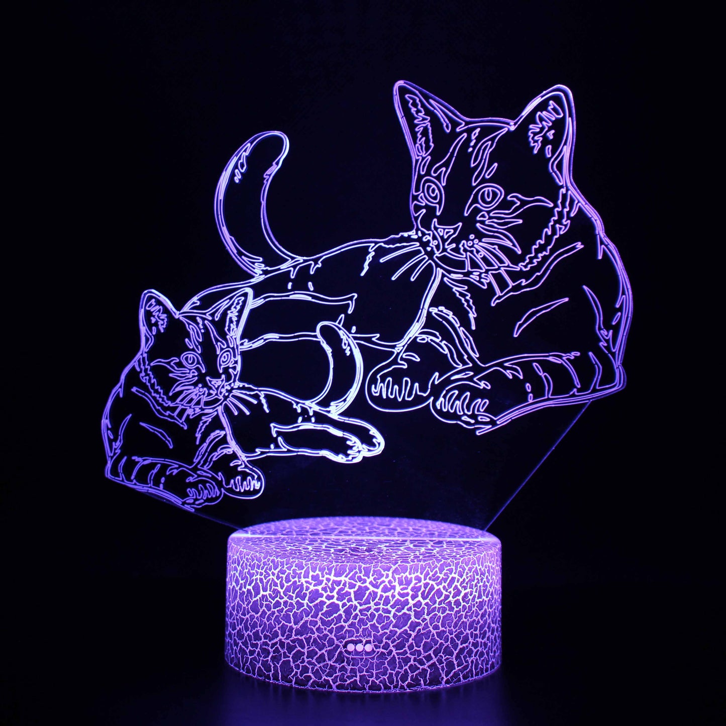 3D Pet Cats Family Night Light for Kids Christmas Gift