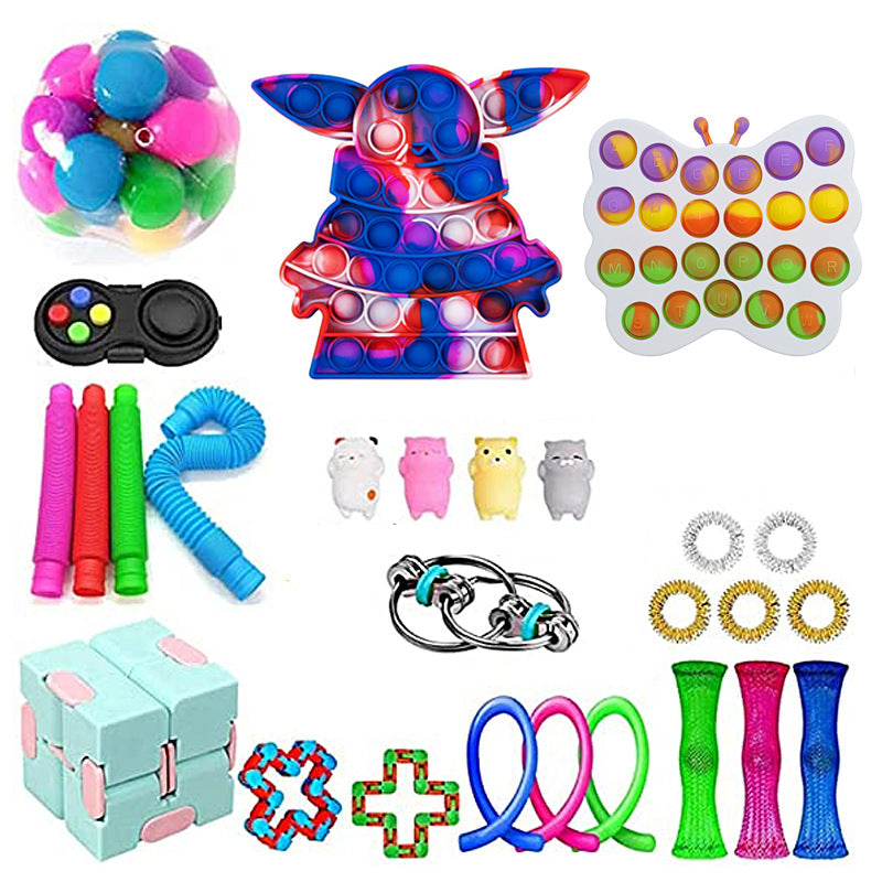 27 Pack of Fidget Toys Pop Fidgets Stress Relief Anti-Anxiety Sensory Tools  Set