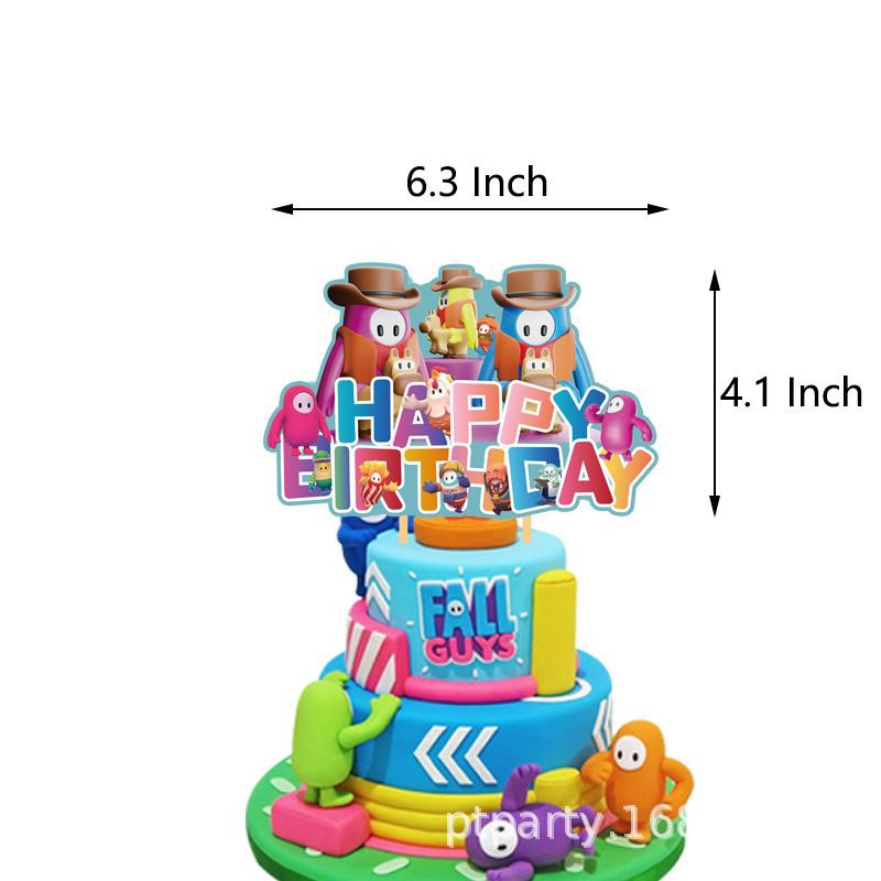 32pcs Cartoon Bean Birthday Balloons Party Decorations