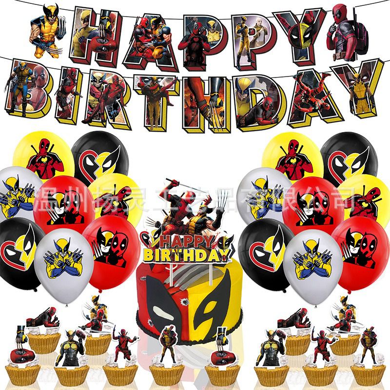 30pcs DeadPol with Wolverine Birthday Party Decorations