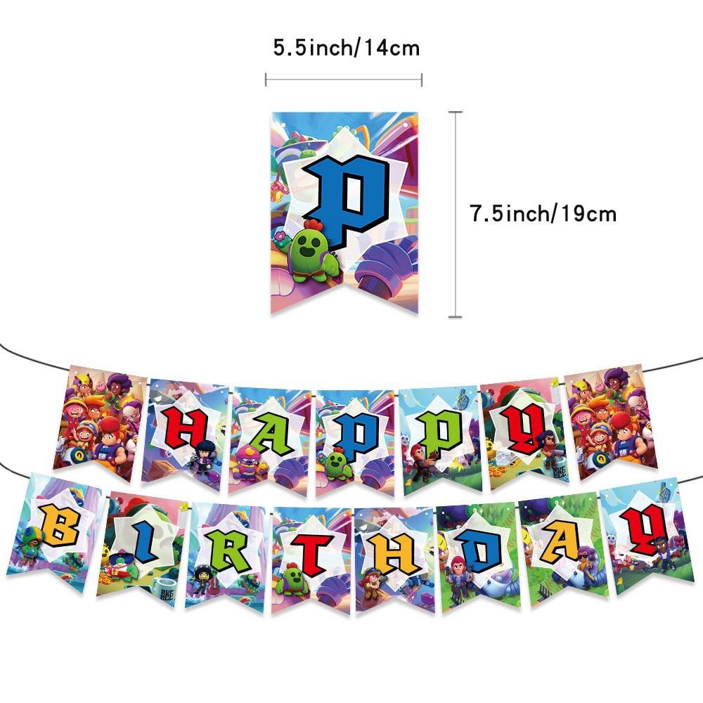 32pcs Cartoon Brawl Birthday Balloons Party Decorations