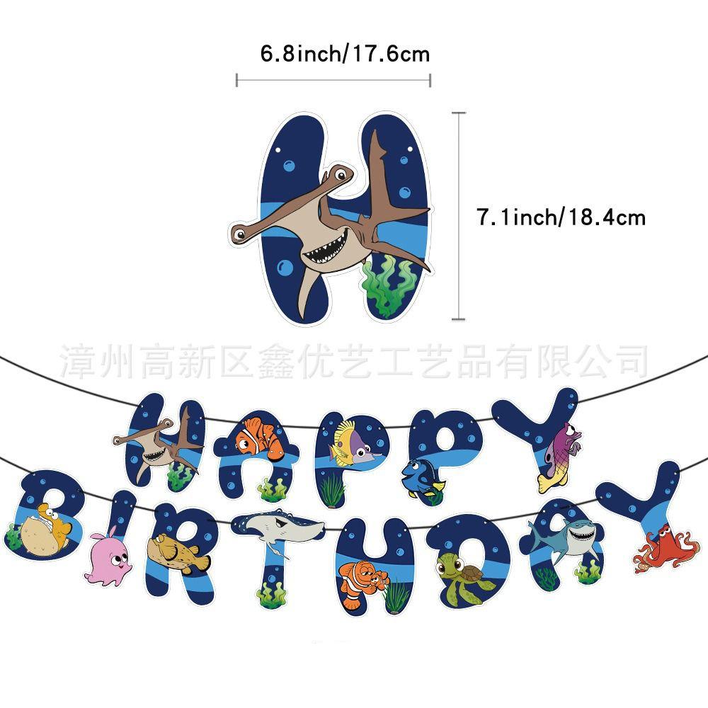 32pcs Cartoon Underwater Birthday Balloons Party Decorations