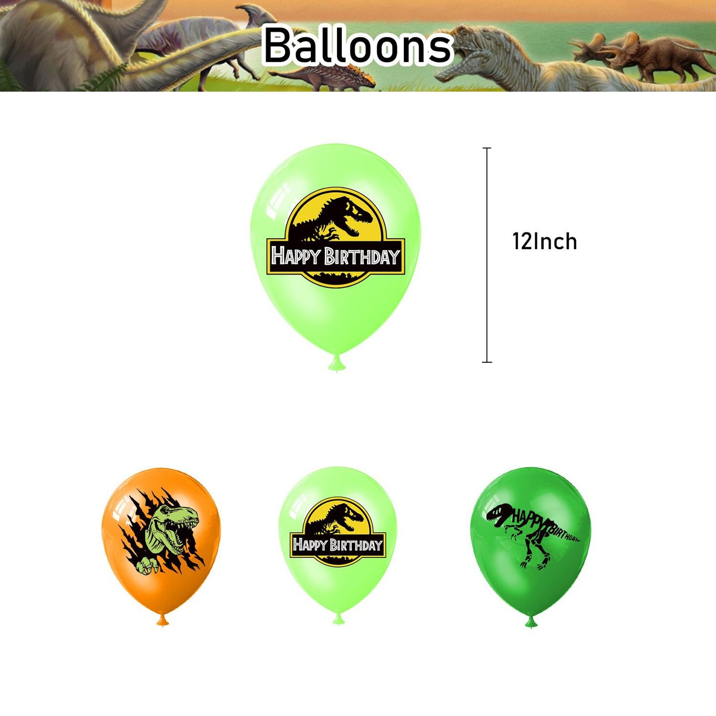 32pcs Dinosaur Birthday Balloons Party Decorations