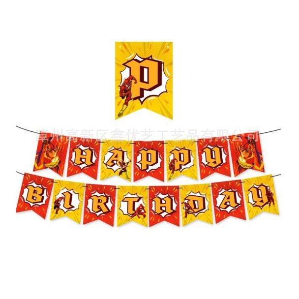 32pcs Superhero Flash Birthday Party Decorations