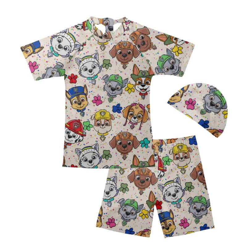 3 Pieces Cartoon Brave Puppies Bathing Swim Suits