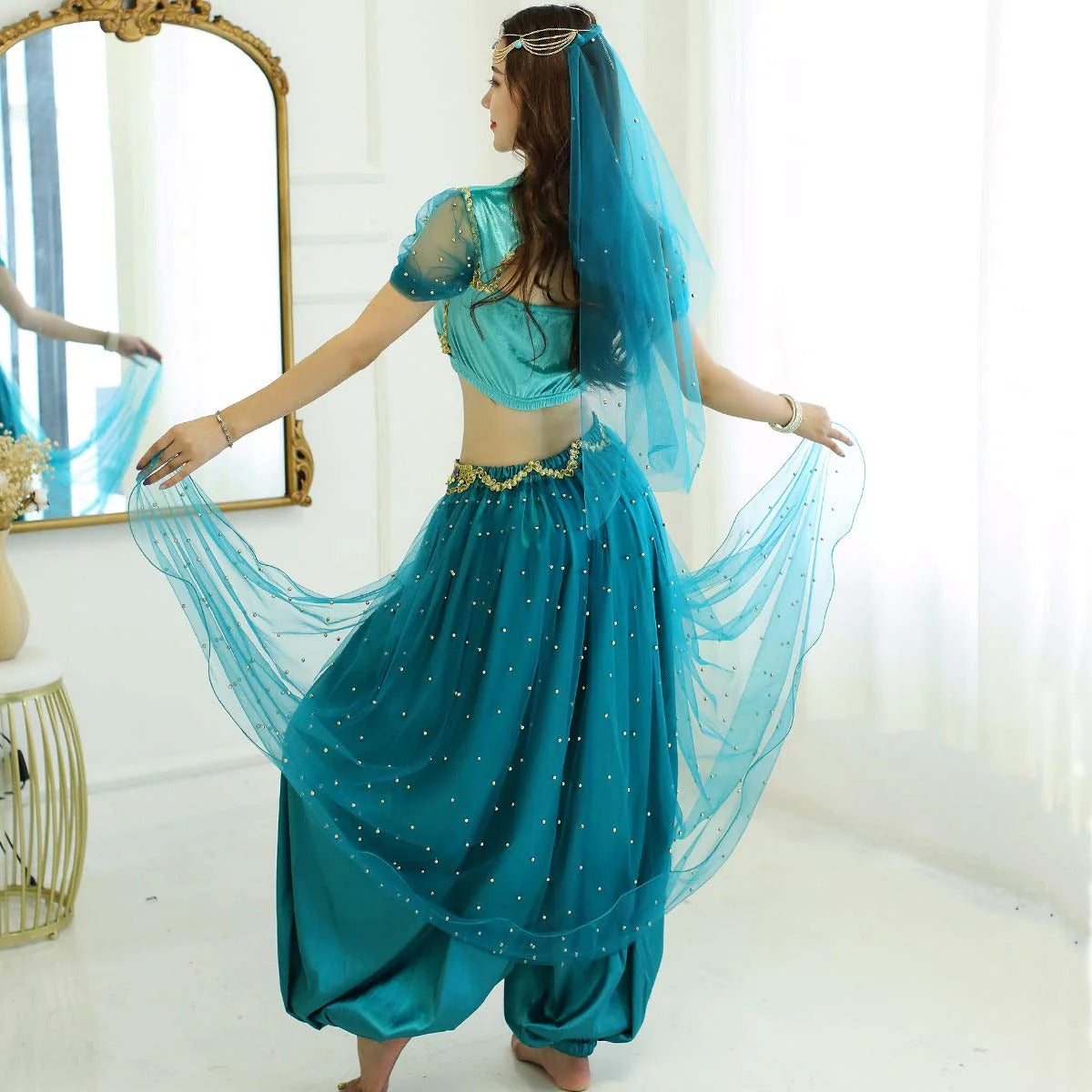 adult princess jasmine dress red Cosplay Costume Cosplay Movie Aladdin Dress Inspired by the animations Disney Princess Jasmine Deluxe Adult