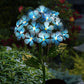 Piquet de jardin de lumières solaires d'hortensia bleu/violet