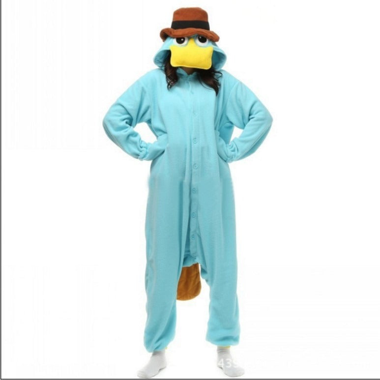 Agent P Bipedal Platypus Cartoon Costume Onesie