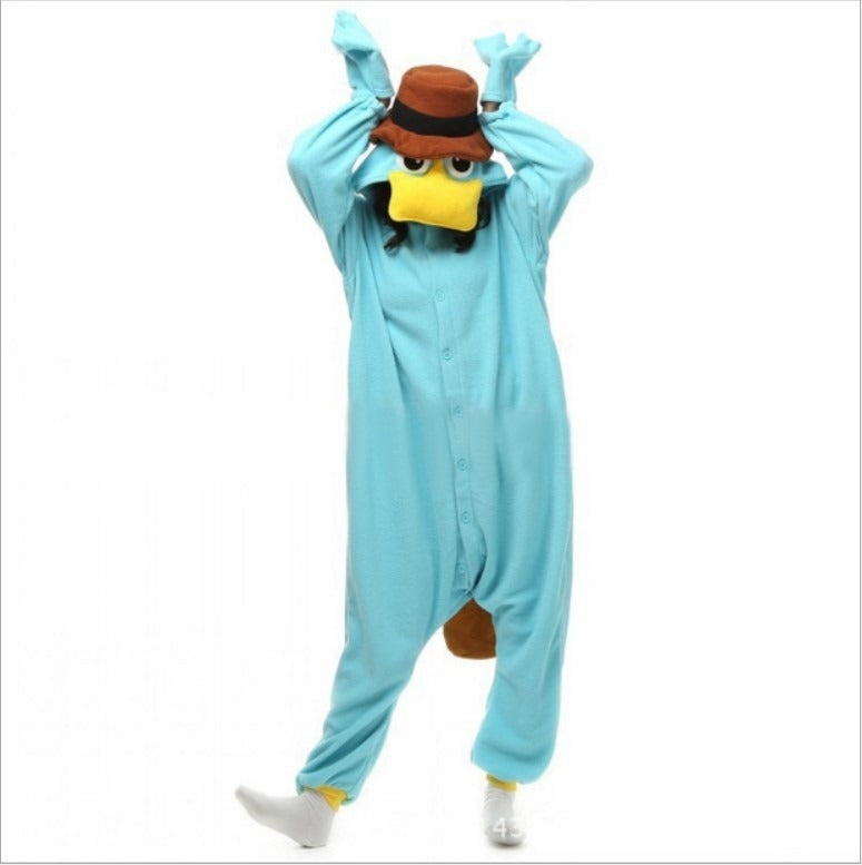 Agent P Bipedal Platypus Cartoon Costume Onesie