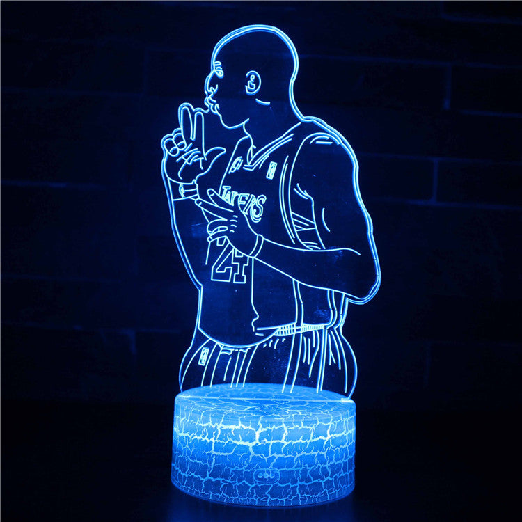 Veilleuse Kobe Bryant, Lampe NBA, Illusion 3D, Décoration de terrasse LED