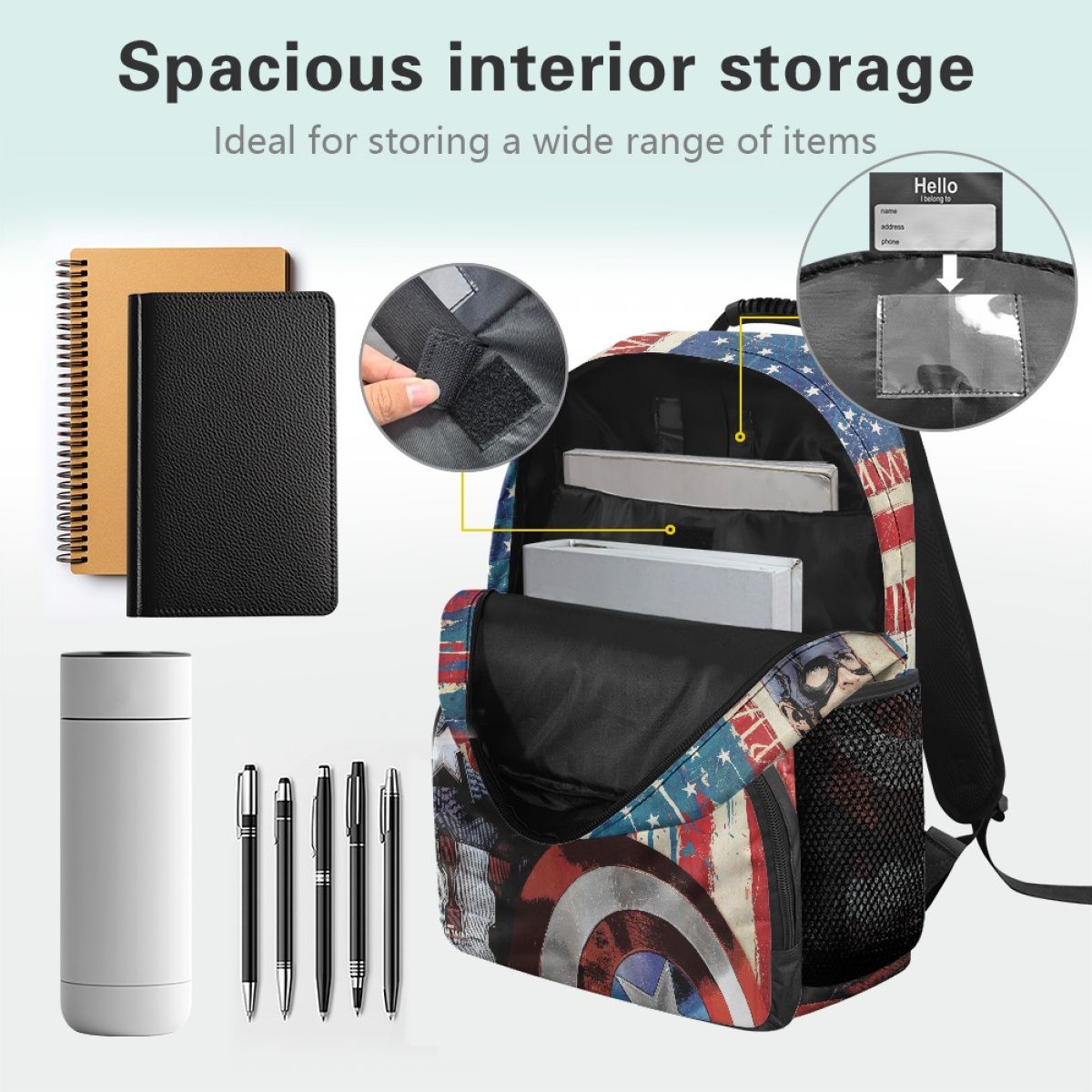 Captain Soldier Superhero Backpack