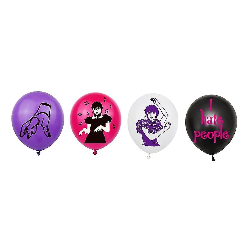 30pcs Cartoon Addams Birthday Balloons Party Decorations