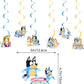 38pcs Cartoon Blue Dogs Birthday Balloons Party Decorations