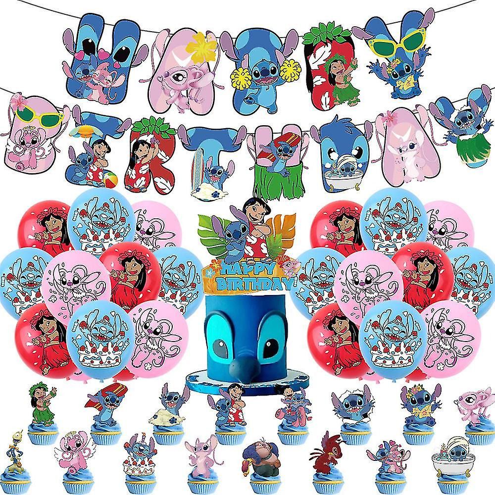 34pcs Cartoon Blue Koala Birthday Balloons Party Decorations