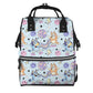 Cartoon Blue Puppey Diaper Bag Backpack