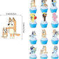 38pcs Cartoon Blue Dogs Birthday Balloons Party Decorations