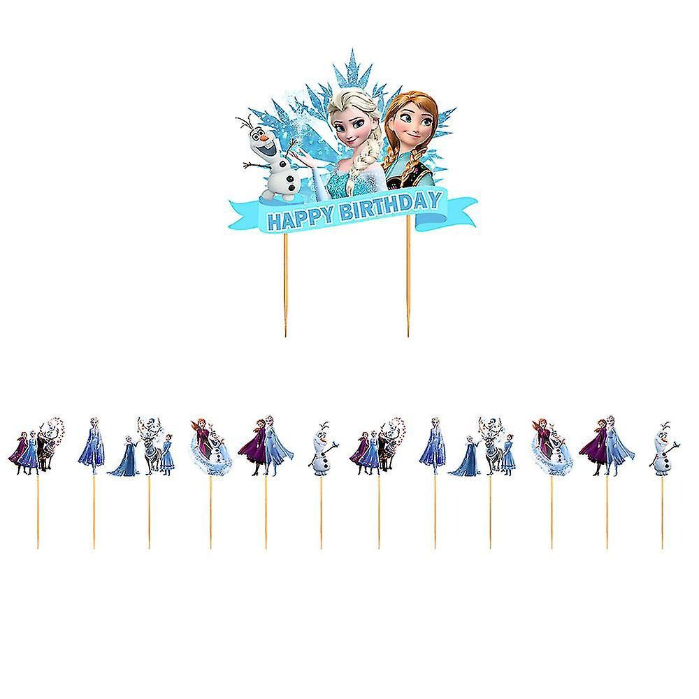 34pcs Cartoon Elsa Birthday Balloons Party Decorations