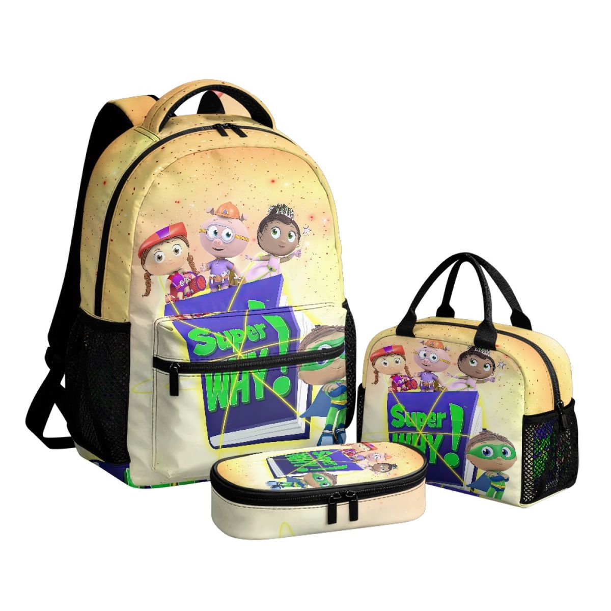 Cartoon Four Fairytale Friends Backpack