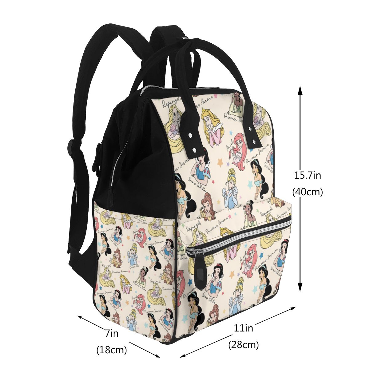 Cartoon Girly Princess Diaper Bag Backpack