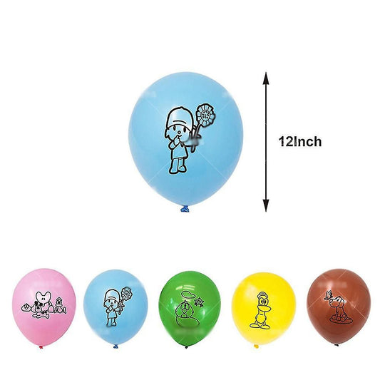 34-teiliges Pocoyo Geburtstagsdekor, Cartoon Luftballons, Party Kuchen Angebot Set