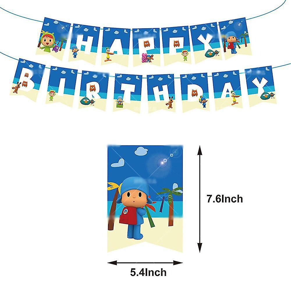 34-teiliges Pocoyo Geburtstagsdekor, Cartoon Luftballons, Party Kuchen Angebot Set