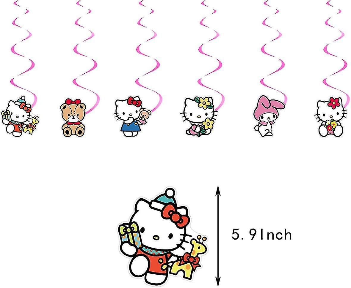 38pcs Cartoon Kids Kitty Birthday Balloons Party Decorations