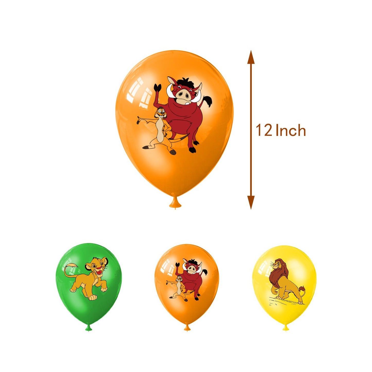 30pcs Cartoon Lion Birthday Balloons Party Decorations