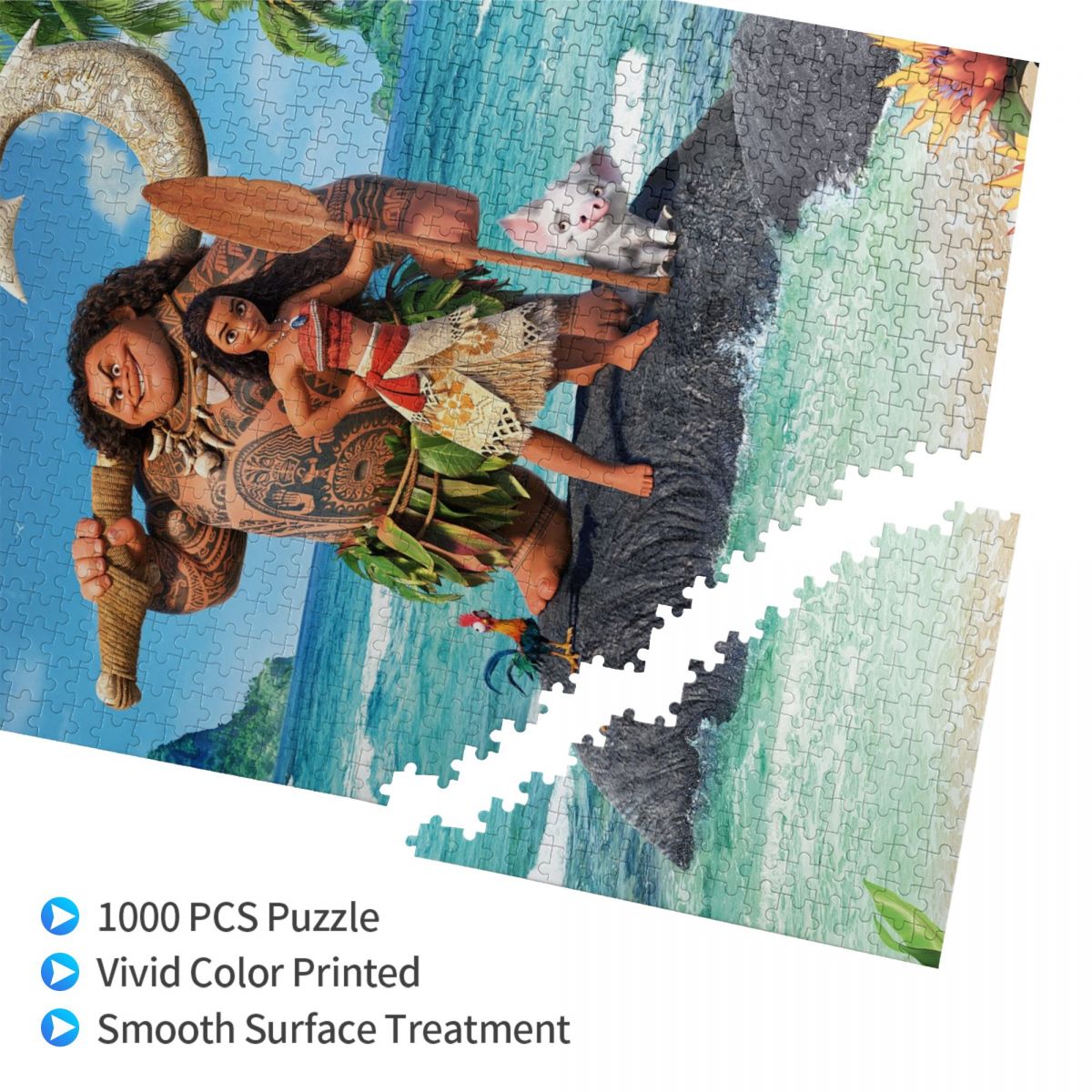 Cartoon Maui Movie Wooden Jigsaw Puzzle