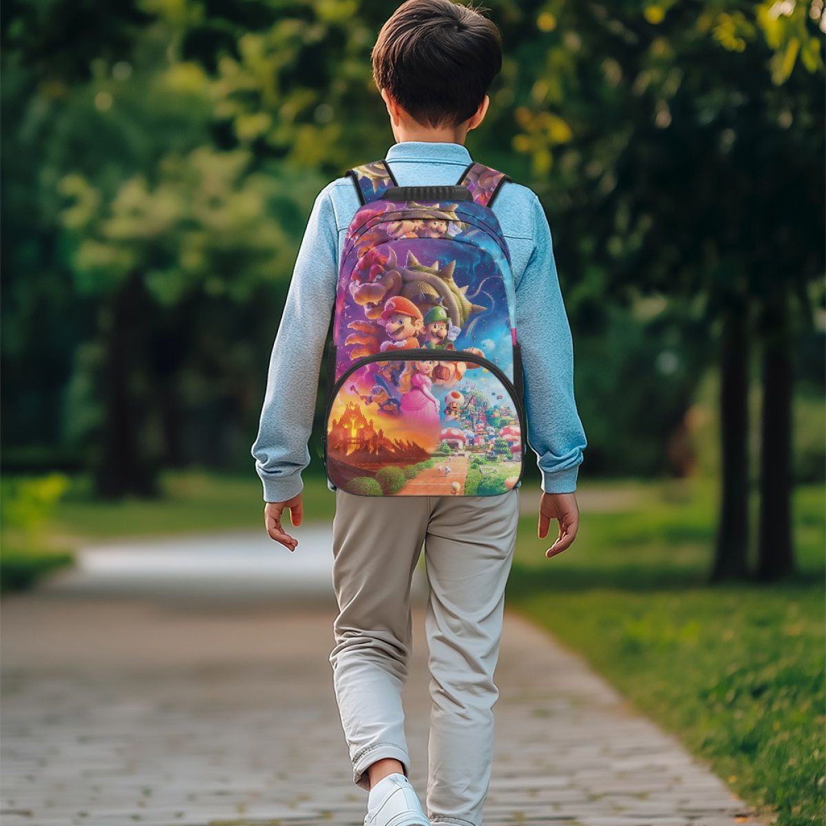 Cartoon Plumber Game Character Backpack