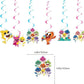 38pcs Luftballons Baby Shark, Karikatur Babyhai Geburtstagsdeko, Party Flaggen Kuchen Set