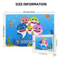 Cartoon Sharks Family Wooden Jigsaw Puzzle