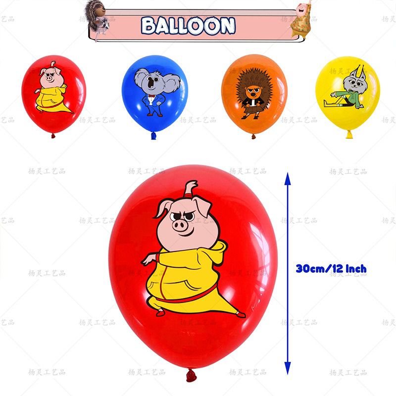 32-teiliges Sing 2 Geburtstagsdekor, Cartoon Luftballons, Party Kuchen Angebot Set