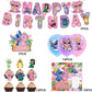 30-teiliges Lilo and Stitch Angel Geburtstagsdekor, Cartoon Disney Luftballons, Party Kuchen Angebot Set