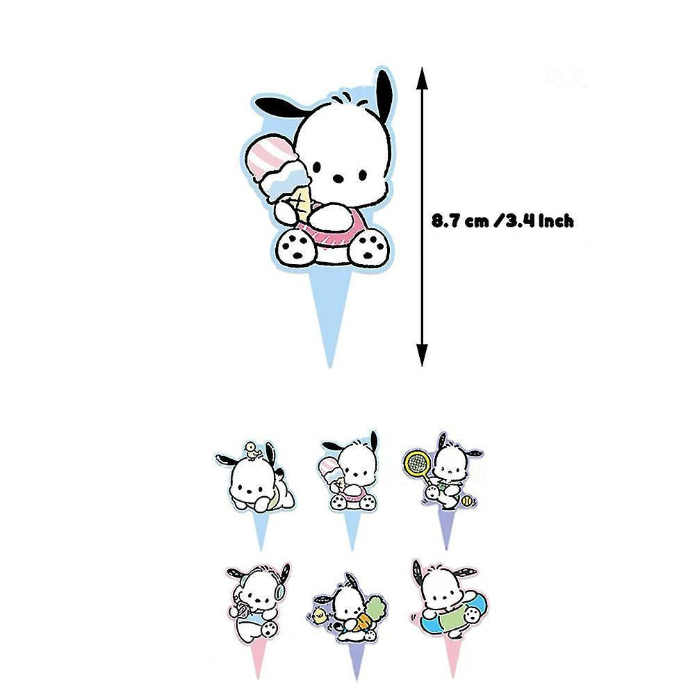 30pcs Cartoon White Dog Black Ears Birthday Balloons Party Decorations