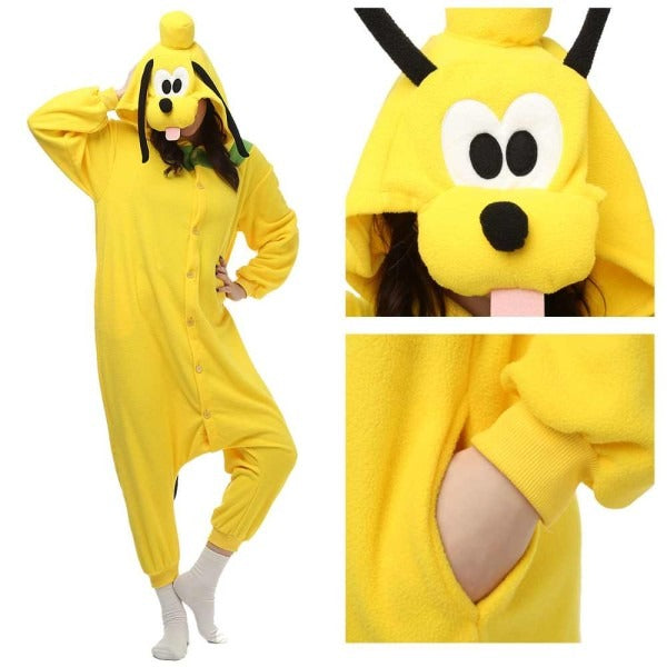 Cartoon Yellow Dog Costume Onesie