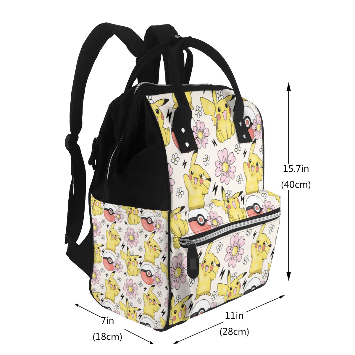 Cartoon Yellow Mouse Diaper Bag Backpack