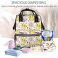 Cartoon Yellow Mouse Diaper Bag Backpack