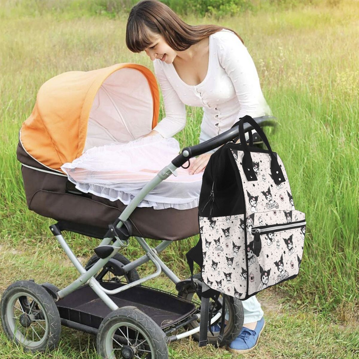 Cute Devil Rabbit Diaper Bag Backpack