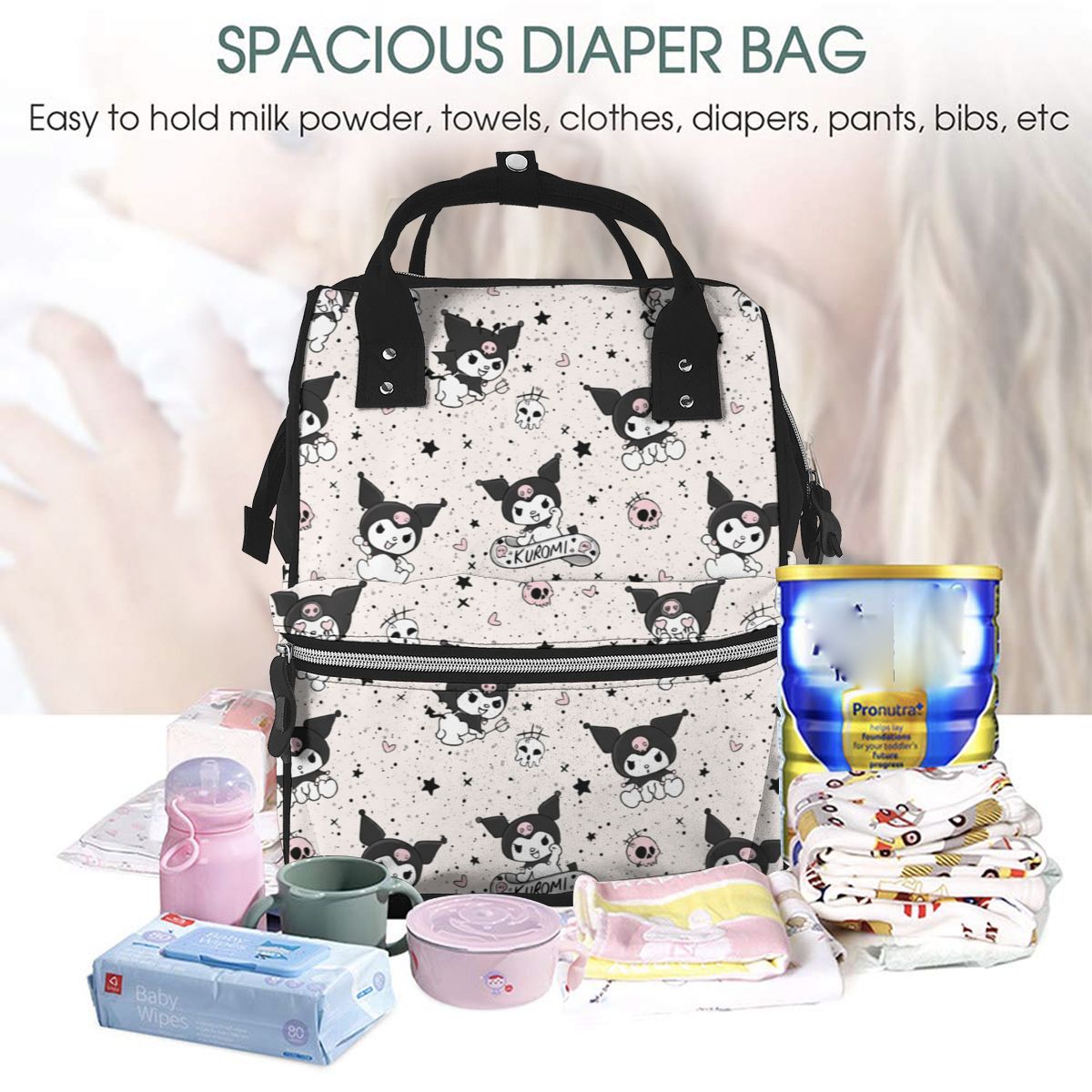 Cute Devil Rabbit Diaper Bag Backpack