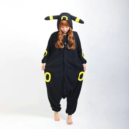 Umbreon Onesie, Kigurumi Pokemon, Tekenfilm Nintendo Kostuum Overgooier Voetbal Pyjama Rompertjes Snuggie