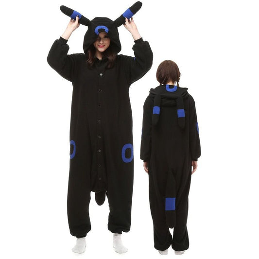 Kigurumi Nachtara, Pokemon Umbreon Onesie, Dunkle Spezies, Nintendo Kostüm Schlafanzug Fußballer